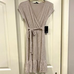 Criss Cross V-Neck Striped Summer Dress